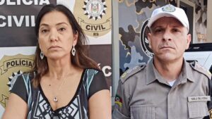 Delegada Giovana Muller e Major Anibal Silveira